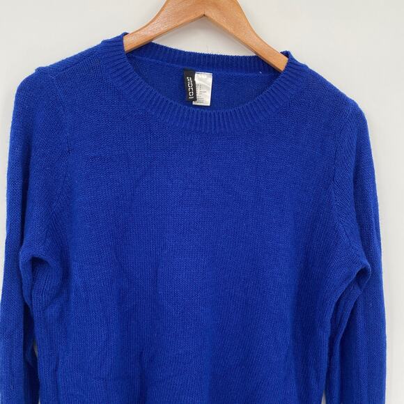 H&M Divided Long Sleeve Crew Neck Knit Pullover Sweater Blue Size Small - Picture 3 of 8